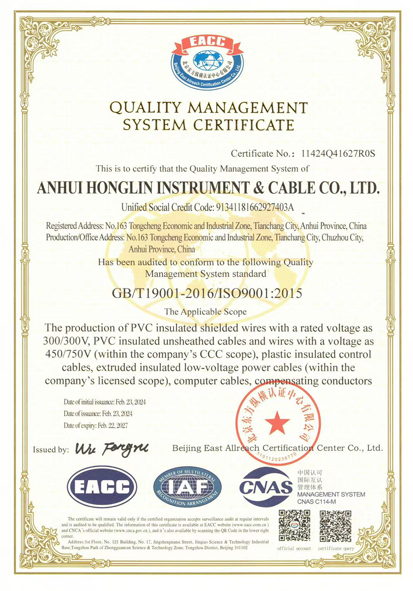 Quality Management System Certification