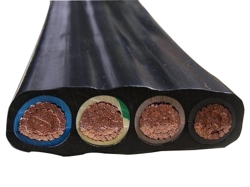 Rubber sheathed flat cable