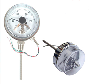 WSSX Stainless steel electric contact bimetallic thermometer