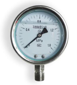 YN/YTN series stainless steel shock proof pressure gauge